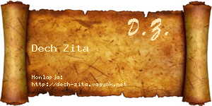 Dech Zita névjegykártya