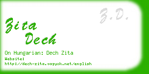 zita dech business card